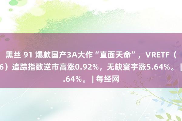 黑丝 91 爆款国产3A大作“直面天命”，VRETF（159786）追踪指数逆市高涨0.92%，无缺寰宇涨5.64%。 | 每经网