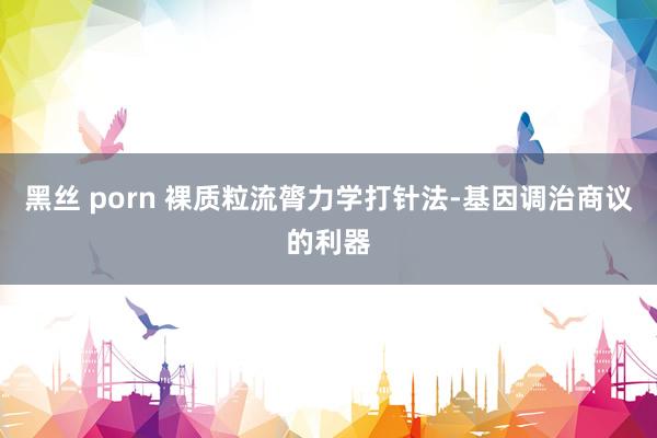 黑丝 porn 裸质粒流膂力学打针法-基因调治商议的利器